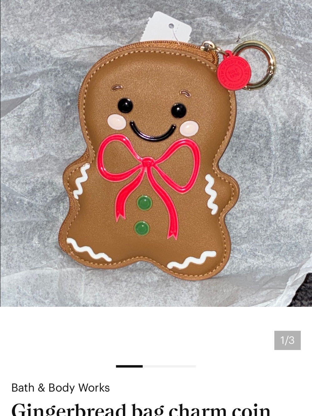 BBW Gingerbread Man Bag Charm Coin Purse
